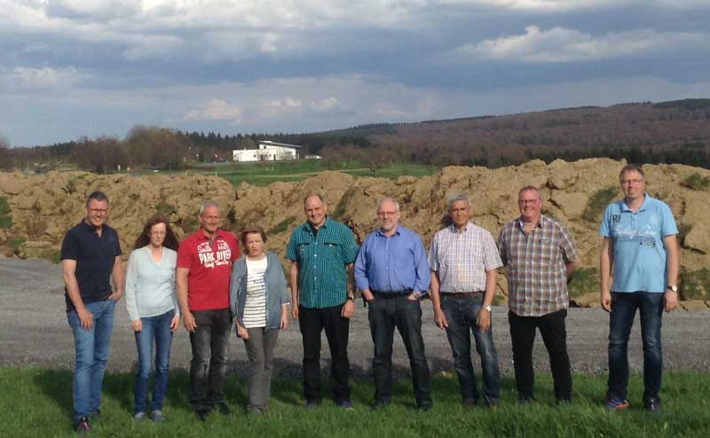 Ortstermin Achim Braasch mit den Mitgliedern des Gemeinderates