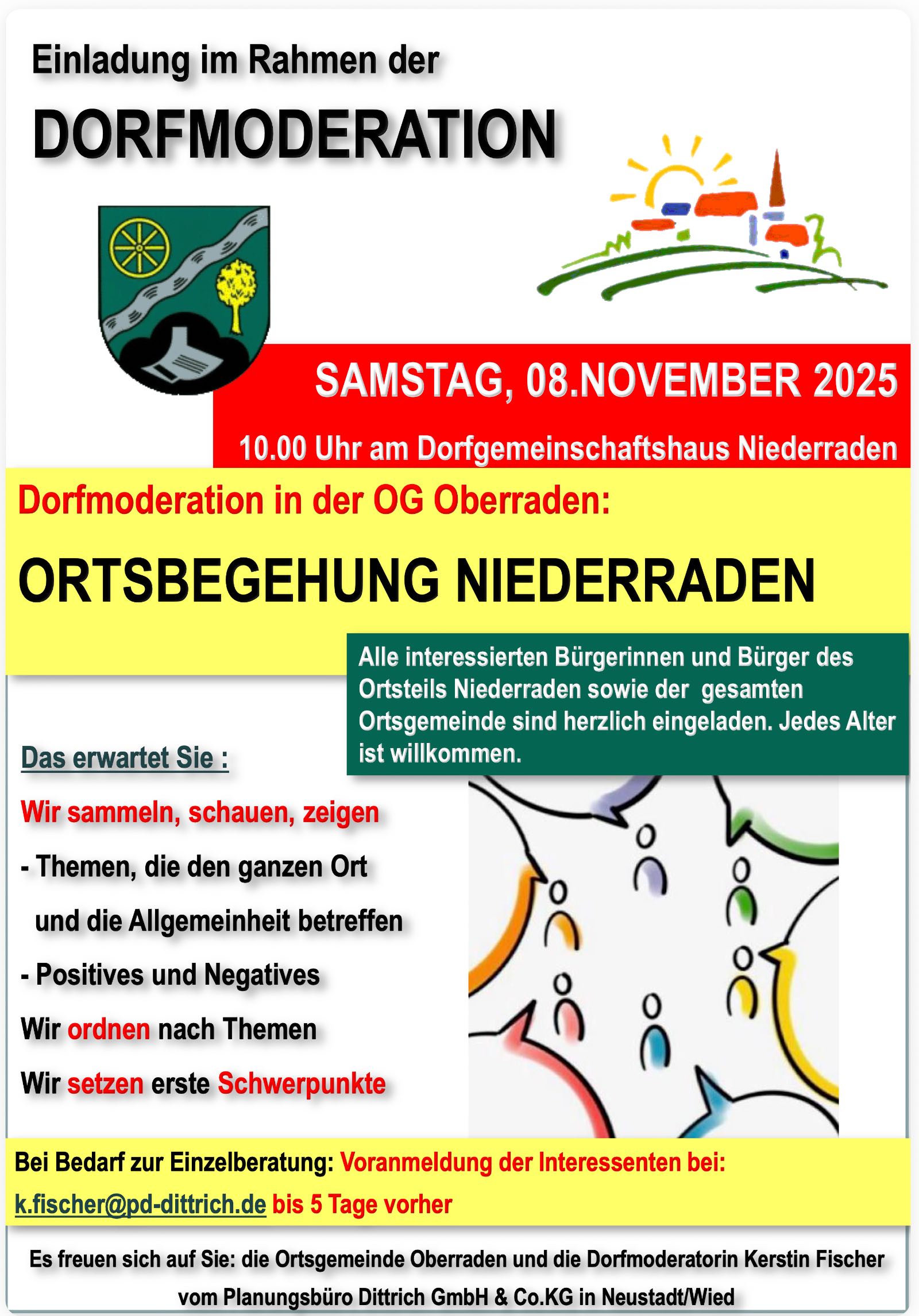 Einladungsplakat mit Text und Daten zur Veranstaltung wie im vorherigen Text
